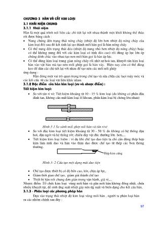Giáo trình Công nghệ kim loại - Chương 3: Hàn và cắt kim loại
