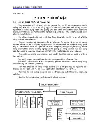 Giáo trình Công nghệ phun phủ bề mặt - Chương 5: Phun phủ bề mặt