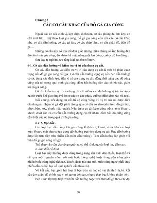Giáo trình Đồ gá gia công cơ khí - Chương 6: Các cơ cấu khác của đồ gá gia công