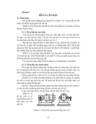 Giáo trình Đồ gá gia công cơ khí - Chương 9: Đồ gá lắp ráp