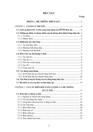 Giáo trình Hệ thống truyền động thủy khí - Chương 1: Cơ sở lý thuyết