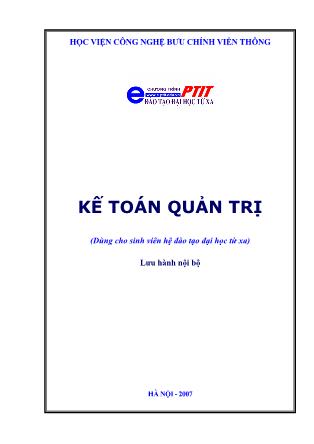 Giáo trình Kế toán quản trị