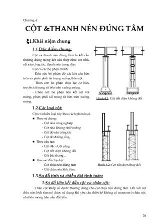 Giáo trình Kết cấu thép - Chương 4: Cột và thanh nén đúng tâm