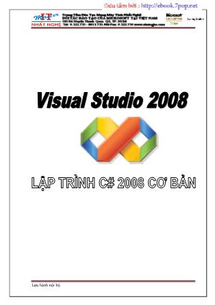 Giáo trình Lập trình C# 2008 cơ bản