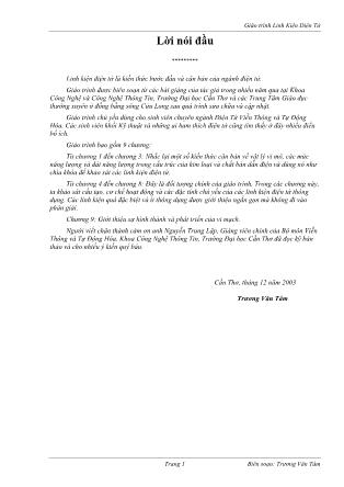 Giáo trình Linh kiện điện tử