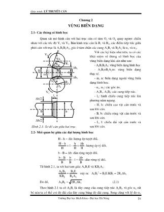 Giáo trình Lý thuyết cán - Chương 2: Vùng biến dạng