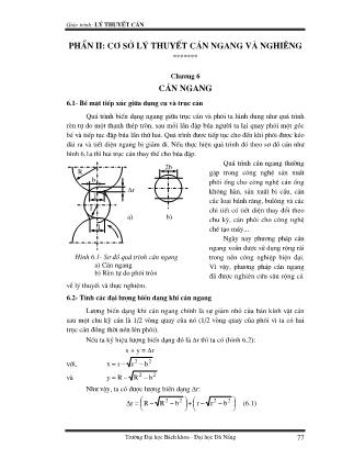 Giáo trình Lý thuyết cán - Chương 6: Cán ngang