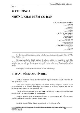 Giáo trình Lý thuyết mạch điện