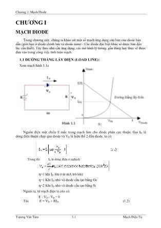 Giáo trình Mạch điện tử - Chương 1: Mạch Diode