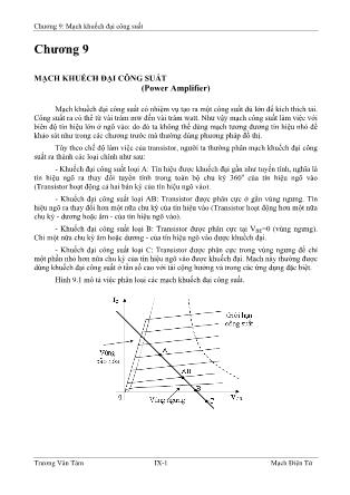 Giáo trình Mạch điện tử - Chương 9: Mạch khuếch đại công suất