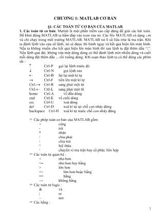 Giáo trình Matlab cơ bản (Bản đẹp)