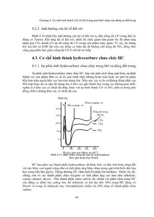Giáo trình Ô tô và ô nhiễm môi trường - Chương 4: Cơ chế hình thành CO và HC trong quá trình cháy của động cơ đốt trong