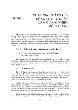 Giáo trình Ô tô và ô nhiễm môi trường - Chương 9: Xu hướng phát triển động cơ ô tô nhằm làm giảm ô nhiễm môi trường