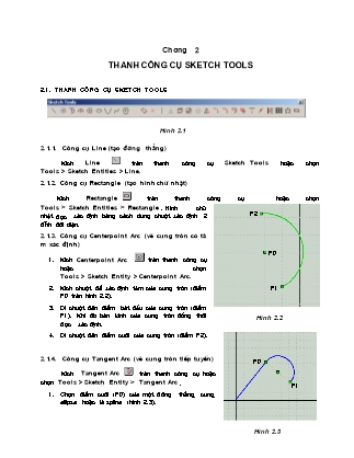 Giáo trình SolidWork 2001 - Chương 2: Thanh công cụ Sketch Tools