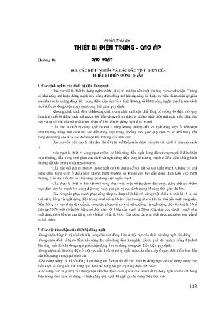 Giáo trình Thiết bị điện - Chương 10: Dao ngắt