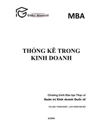 Giáo trình Thống kê trong kinh doanh (Phần 1)
