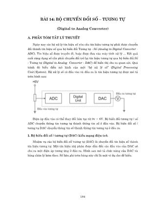 Giáo trình thực tập Kỹ thuật số - Bài 14: Bộ chuyển đổi số – tương tự (Digital to Analog Converter)