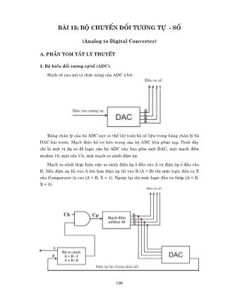 Giáo trình thực tập Kỹ thuật số - Bài 15: Bộ chuyển đổi tương tự - Số (Analog to Digital Converter)