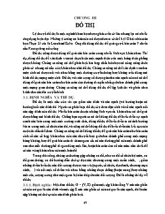 Giáo trình Toán rời rạc - Chương 3: Đồ thị