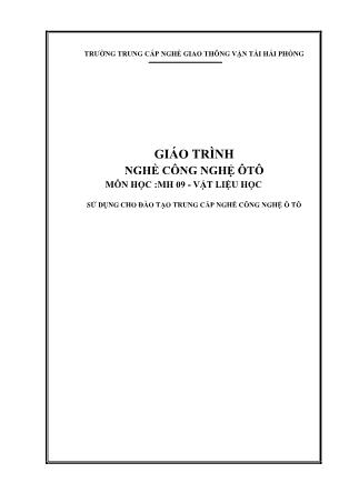 Giáo trình Vật liệu học