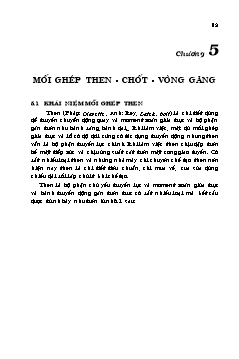 Giáo trình Vẽ cơ khí kỹ thuật - Chương 5: Mối ghép then - chốt - vòng găng