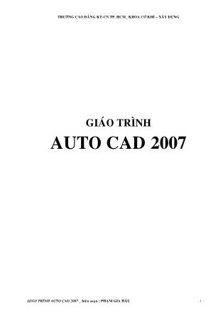 Giaùo trình AutoCad 2007