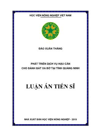 Luận án Phát triển dịch vụ hậu cần cho đánh bắt xa bờ tại tỉnh Quảng Ninh