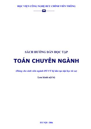 Sách hướng dẫn học tập Toán chuyên ngành