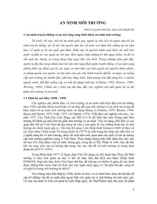 Tài liệu An ninh môi trường