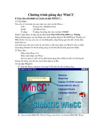 Tài liệu Chương trình giảng dạy WinCC