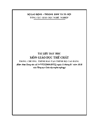 Tài liệu dạy học môn Giáo dục thể chất - Trình độ Cao đẳng