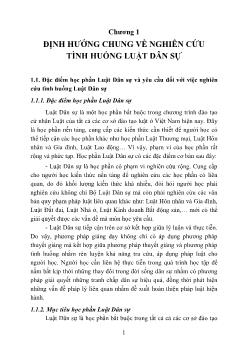 Tài liệu hướng dẫn các tình huống học phần Luật dân sự