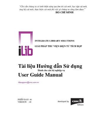 Tài liệu Hướng dẫn sử dụng iLib