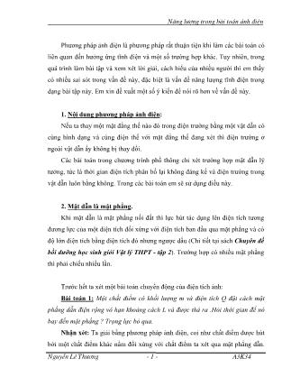 Tiểu luận Năng lượng trong bài toán ảnh điện - Nguyễn Lê Phương