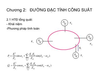 Bài giảng Ổn định hệ thống điện - Chương 2: Đường đặc tính công suất