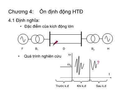 Bài giảng Ổn định hệ thống điện - Chương 4: Ổn định động hệ thống điện