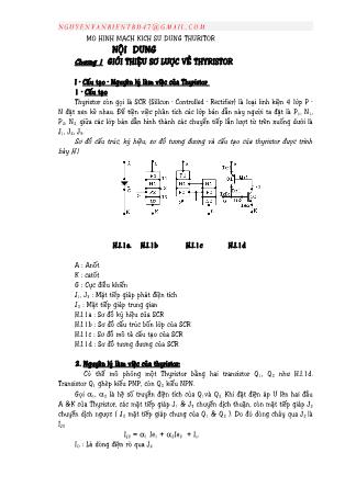 Đề tài Mô hình mạch kích sử dụng Thyristor