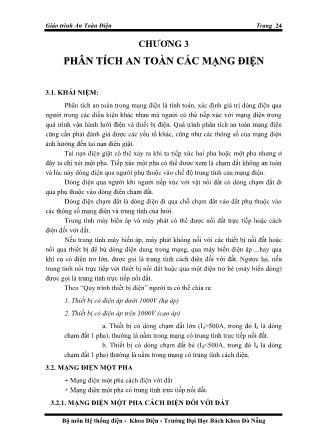 Giáo trình An toàn điện - Chương 3: Phân tích an toàn các mạng điện