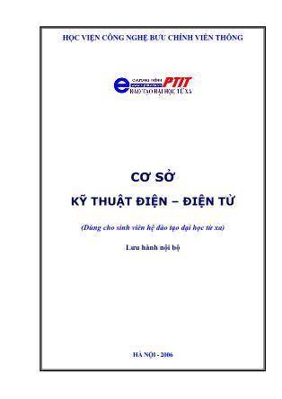 Giáo trình Cơ sở kỹ thuật điện – điện tử