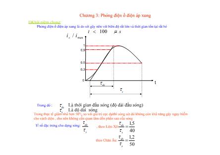 Giáo trình Kỹ thuật điện cao áp - Chương 3: Phóng điện ở điện áp xung