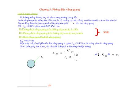 Giáo trình Kỹ thuật điện cao áp - Chương 5: Phóng điện vầng quang