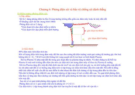 Giáo trình Kỹ thuật điện cao áp - Chương 6: Phóng điện sét và bảo vệ chống sét đánh thẳng