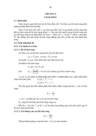 Giáo trình Kỹ thuật mạch điện tử - Chương 4: Tách sóng