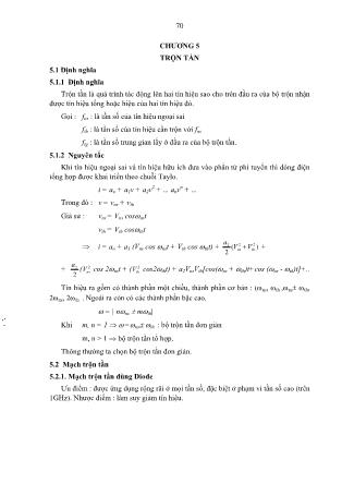 Giáo trình Kỹ thuật mạch điện tử - Chương 5: Trộn tần