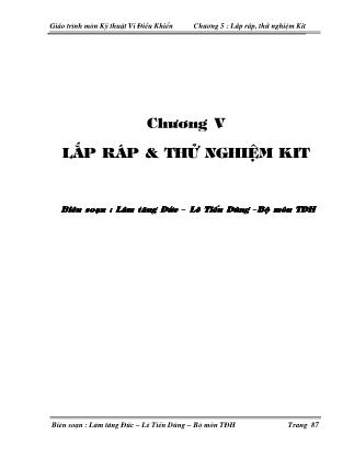 Giáo trình Kỹ thuật vi điều khiển - Chương 5: Lắp ráp, thử nghiệm Kit
