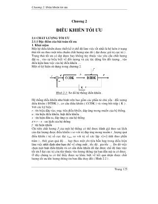 Giáo trình Lý thuyết điều khiển nâng cao - Chương 2: Điều khiển tối ưu