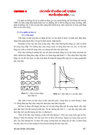 Giáo trình môn Hệ thống truyền động điện - Chương 5: Các phần tử khống chế tự động truyền động điện