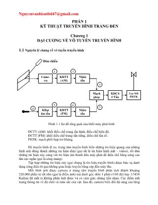Giáo trình môn Kỹ thuật truyền hình - Chương 1: Đại cương về vô tuyến truyền hình