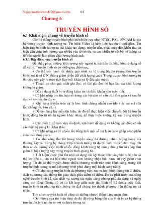Giáo trình môn Kỹ thuật truyền hình - Chương 6: Truyền hình số