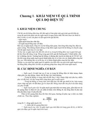 Giáo trình Ngắn mạch điện tử - Chương 1: Khái niệm về quá trình quá độ điện từ